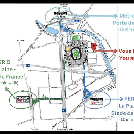 F2 Paris 10Eme Gare Du Nord - Stade De France - Parking Lejlighed Saint-Denis  Eksteriør billede